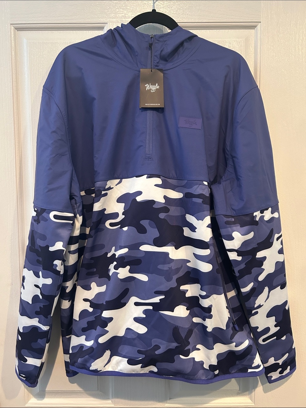 Waggle Night Owl Navy Camo Zenith Zip Hoodie